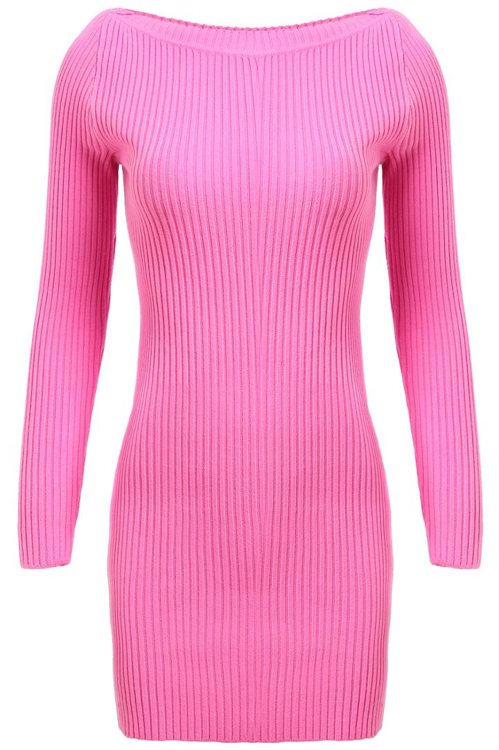 Romwe Long Sleeve Bodycon Red Dress