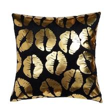 Romwe Metallic Lip Cushion Cover
