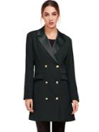Romwe Grey Long Sleeve Lapel Dress