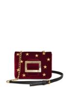 Romwe Star Embroidery Velvet Crossbody Bag