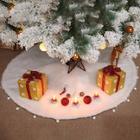 Romwe Christmas Plain Faux Fur Tree Skirt