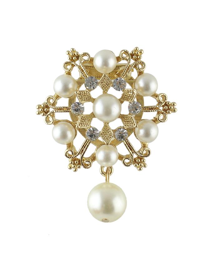 Romwe Beautiful Wedding Party Imitation Pearl Brooch
