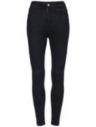 Romwe Women Denim Black Pant