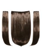 Romwe Warm Brunette Clip In Straight Hair Extension 3pcs