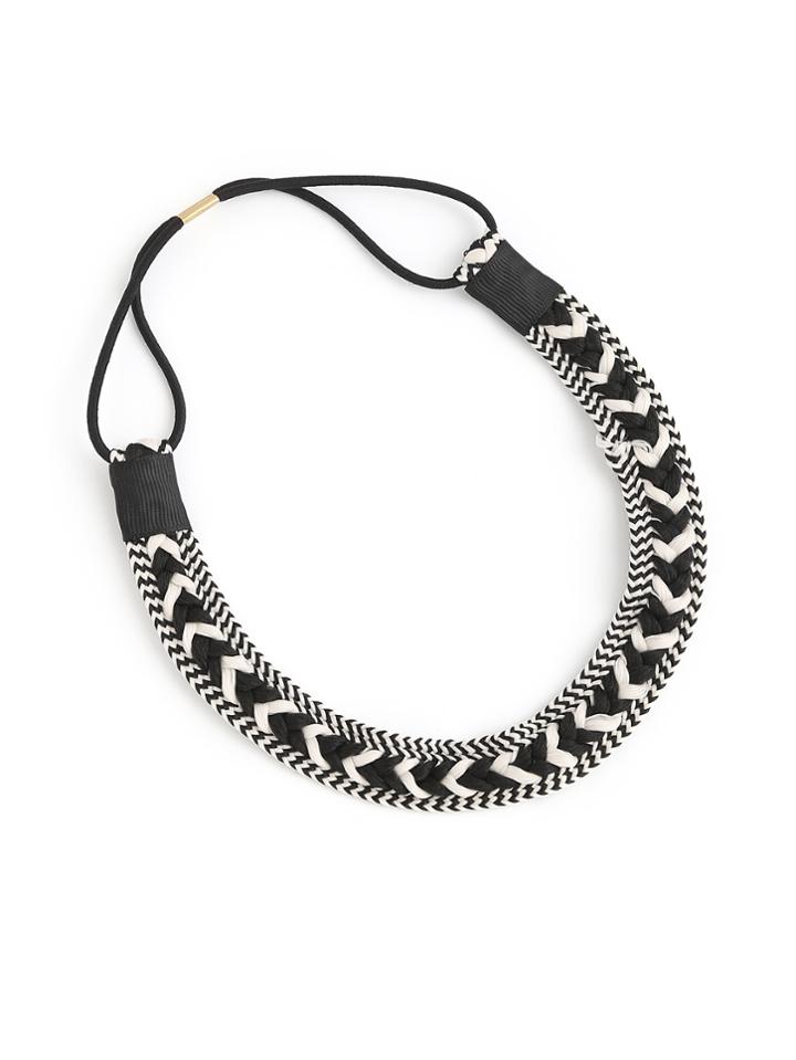 Romwe Two Tone Braided Hair Band