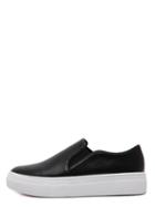 Romwe Black Round Toe Low-top Loafers