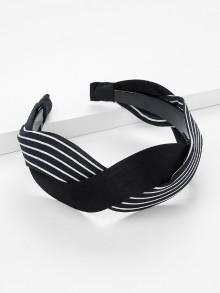 Romwe Striped Cross Headband