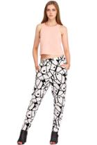 Romwe Romwe Abstract Pattern Casual Pants