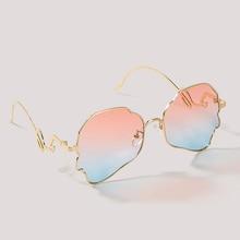 Romwe Gradient Face Lens Sunglasses