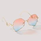 Romwe Gradient Face Lens Sunglasses