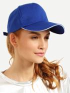 Romwe Blue Casual Cotton Baseball Hat