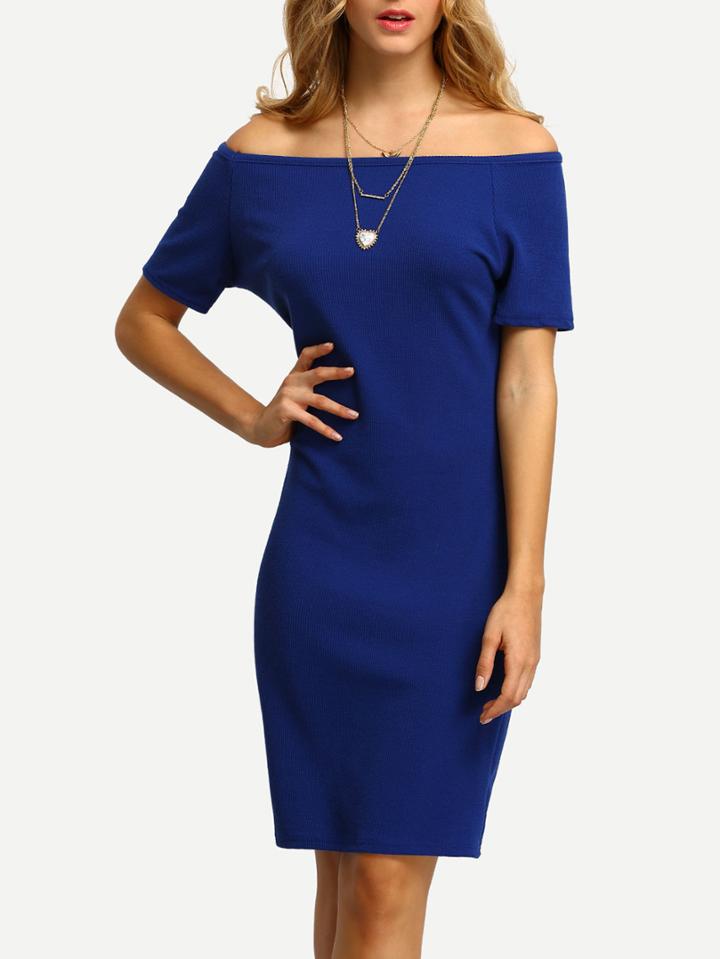 Romwe Off The Shoulder Pencil Dress