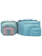 Romwe Sky Blue Wash Bag 6pcs