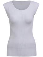 Romwe Knit Slim White Tank Top