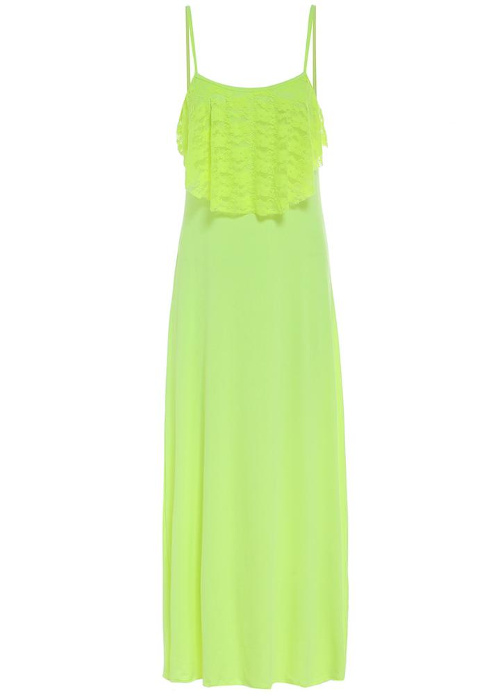 Romwe Spaghetti Strap With Lace Dress
