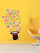 Romwe Flower & Hat Wall Decal