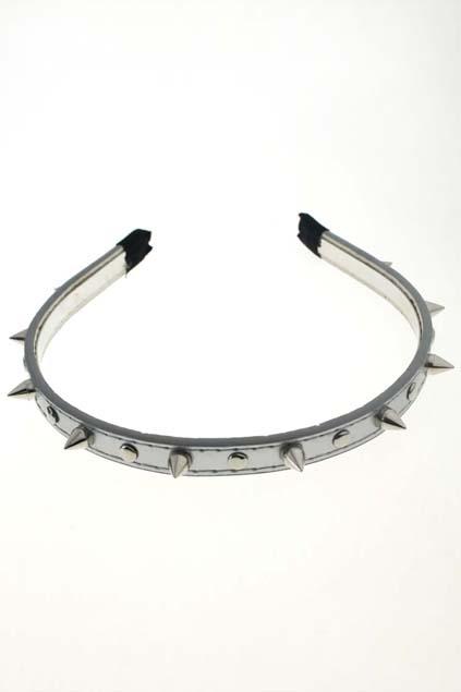 Romwe Curved Splicing Pu Cone-shaped Stud Hairpin