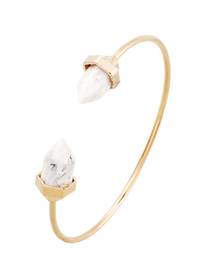 Romwe Open Quartz Cuff Bangle