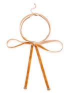 Romwe Gold Tone Velvet Choker Bow Wrap Necklace Set