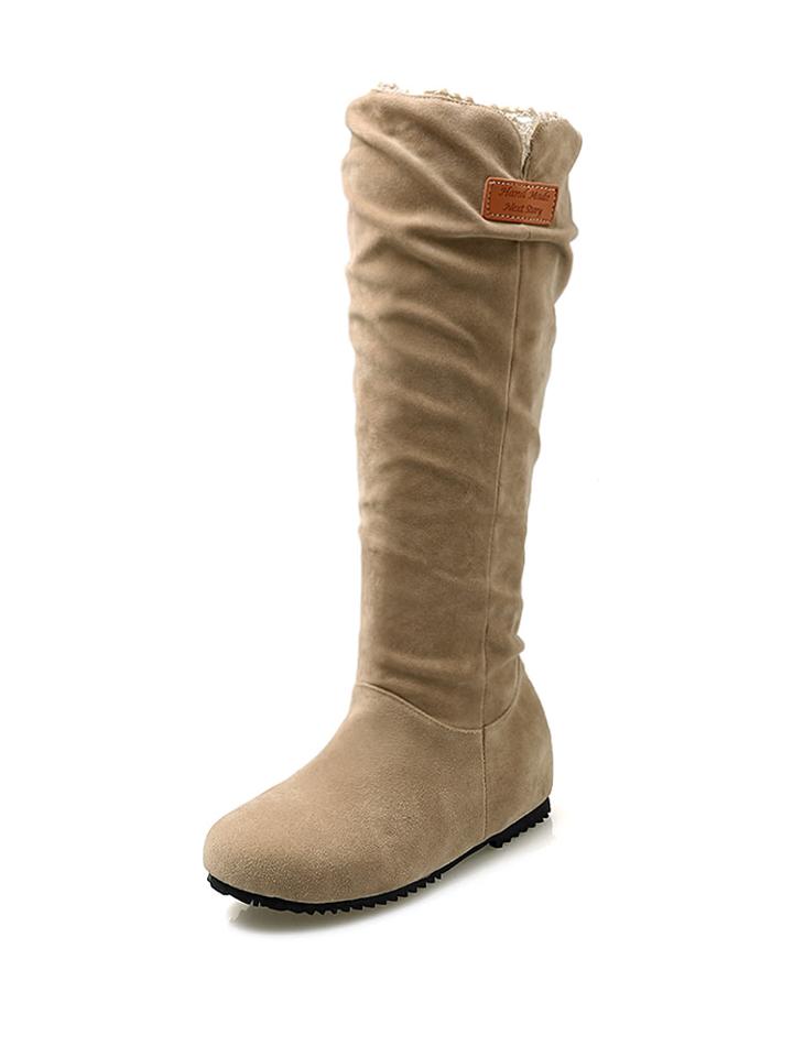Romwe Patch Detail Over The Knee Boots