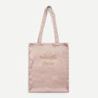 Romwe Letter Embroidery Tote Bag