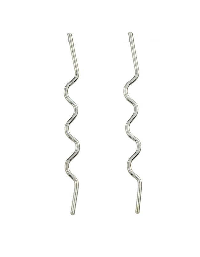 Romwe Silver Stick Long Earring