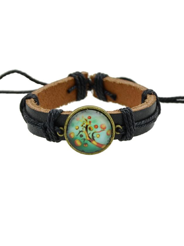 Romwe Peach Hiphop Jewelry Rock Style Pu Leather Bracelets