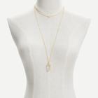 Romwe Hollow Design Pendant Layered Chain Necklace