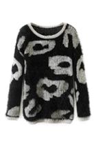 Romwe Fried Egg Knitted Mohair Jumper