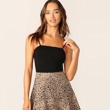 Romwe Solid Form Fitting Cami Top