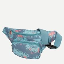 Romwe Flamingo Print Bum Bag