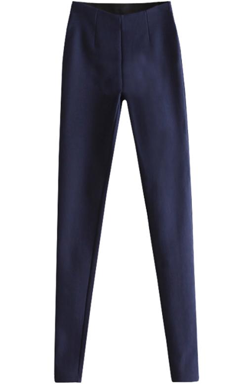 Romwe Slim Pencil Navy Legging