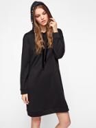Romwe Embroidery Tape And Beading Fringe Detail Hoodie Dress
