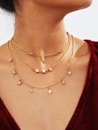 Romwe Star Design Layered Chain Necklace
