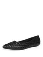 Romwe Woven Design Pointed Toe Flats