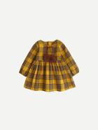 Romwe Plaid Dress With Fuzzy Bowknot