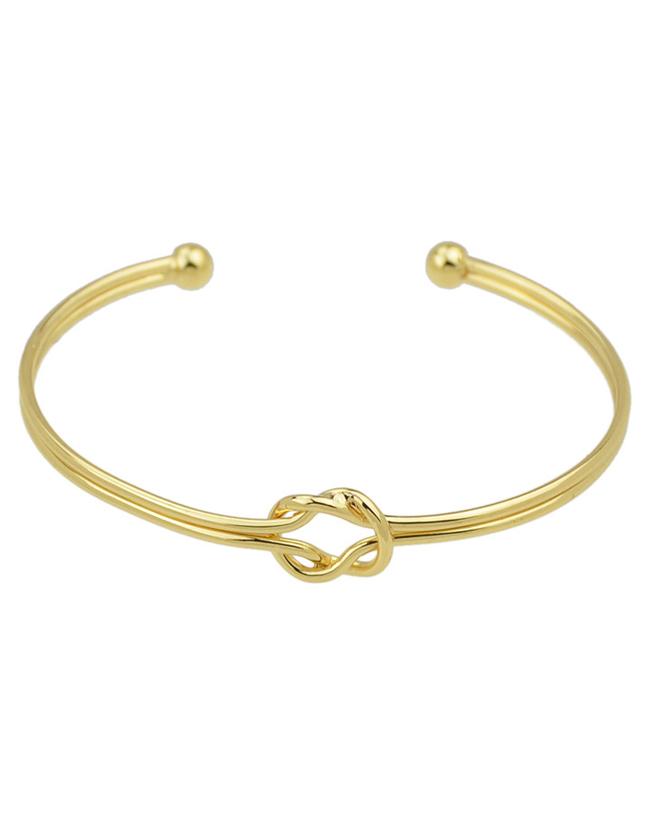 Romwe Gold Plated Adjustable Cuff Bracelet