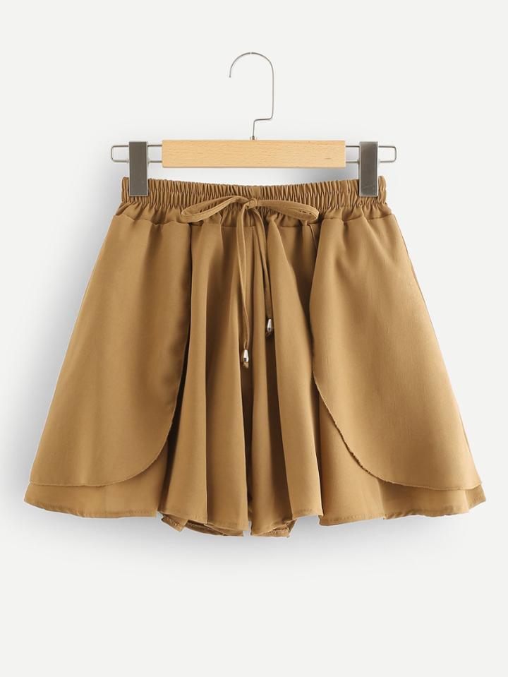 Romwe High Waist Wide Leg Shorts