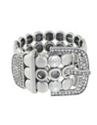 Romwe New Fashion Silver Plated Chunky Elastic Bracelet
