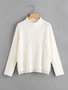 Romwe Vented Dip Hem Jumper