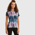 Romwe Tie Dye Short Sleeve T-shirt