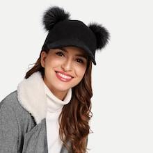 Romwe Pom Pom Decorated Baseball Cap