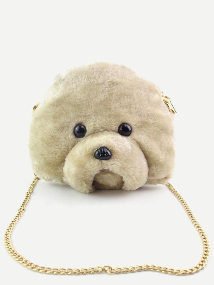 Romwe Bear Head Shaped Cartoon Chain Bag