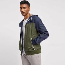 Romwe Men Cut And Sew Panel Windbreaker Jacket