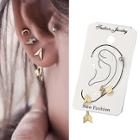 Romwe Moon & Arrow Stud Earrings Set 4pcs