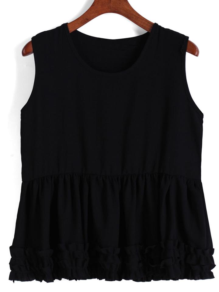 Romwe Peplum Hem Tank Top