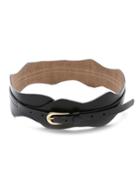 Romwe Black Faux Leather Buckle Waist Belt