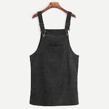 Romwe Corduroy Overall Dress