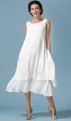 Romwe Round Neck Double Layels Dress
