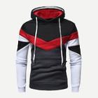 Romwe Men Color Block Hoodie